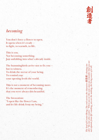 B. Becoming